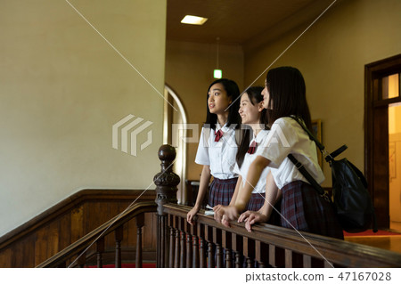 High school girl Sapporo school trip Hokkaido agency former main government building High school girl Sapporo school trip Hokkaido agency former main government building 47167028