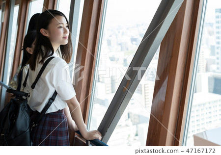 Schoolgirl Sapporo School Trip TV Tower Schoolgirl Sapporo School Trip TV Tower 47167172