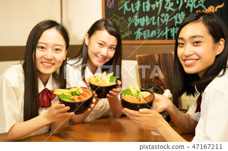 High school girl Sapporo School trip Nijo market High school girl Sapporo School trip Nijo market 47167211