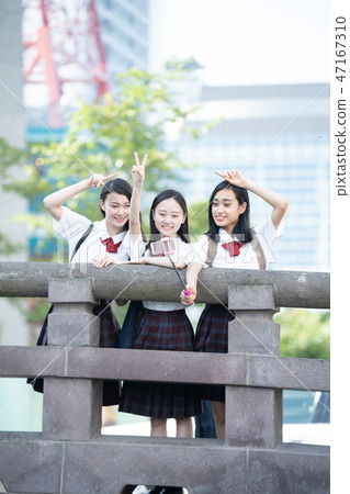 Schoolgirl Sapporo School Trip 47167310