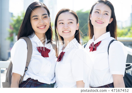 學校女孩高中肖像 學校女孩高中肖像 47167452