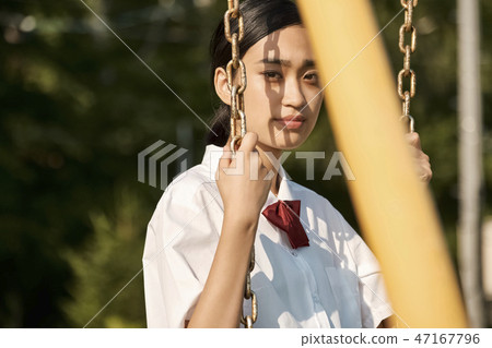 High school girl portrait park High school girl portrait park 47167796