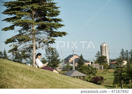 High school girl portrait park High school girl portrait park 47167892