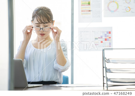 Business woman desk work office business image 47168249