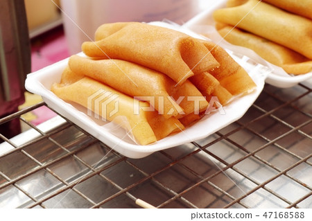 pancake sausage at street food 47168588