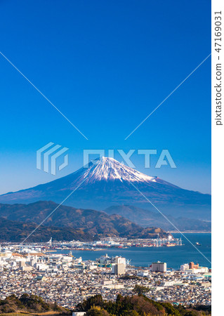 “靜岡縣”富士山/清水港的景色“來自Nipponaira” 47169031