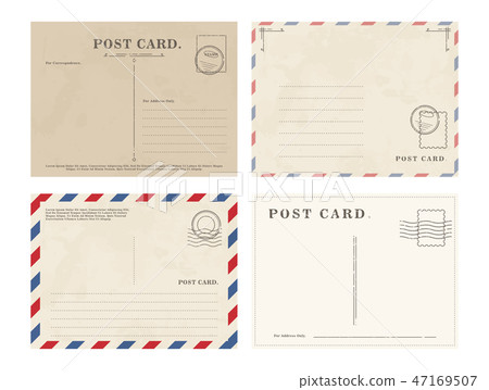 Set of simple blank postcards 47169507