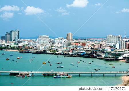 Pattaya city pier port parking at Bali hai pier Pattaya city pier port parking at Bali hai pier 47170671