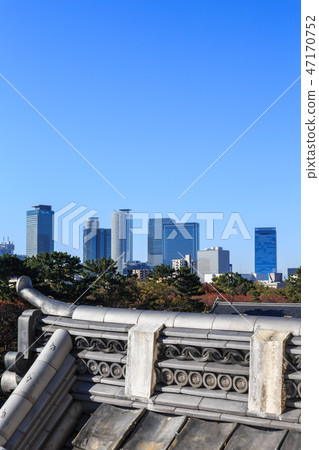 從名古屋城堡的南端看早晨名古屋站 47170752