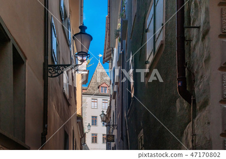 Old vintage buildings in Zurich Old town Altstadt Old vintage buildings in Zurich Old town Altstadt 47170802