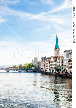 Old Fraumunster Church in Zurich Old town Altstadt 47170810
