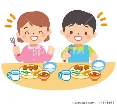 Child's meal - Stock Illustration [47171461] - PIXTA