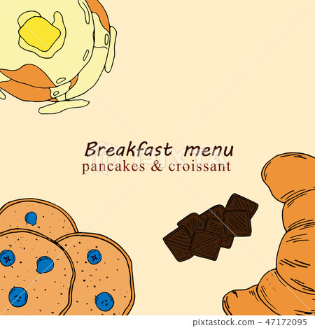 Hand drawn illustration of breakfast menu 47172095