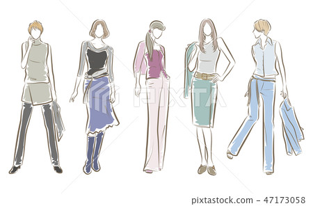 Women's fashion illustration Women's fashion illustration 47173058
