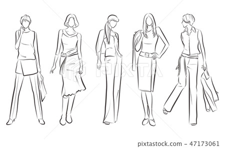 Women's fashion illustration Women's fashion illustration 47173061