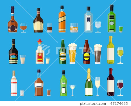 Alcohol drinks collection. Alcohol drinks collection. 47174635
