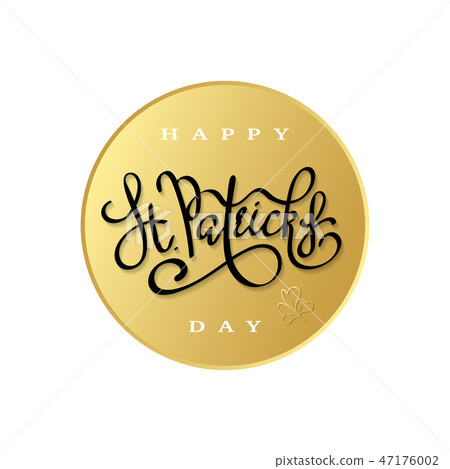 Happy saint Patricks day greeting poster  47176002