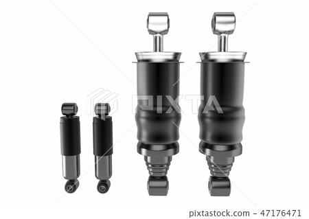 3D rendering. Trucks Cabin Shock Absorber, New auto parts, spare parts Cabinedemper. 3D rendering. Trucks Cabin Shock Absorber, New auto parts, spare parts Cabinedemper. 47176471