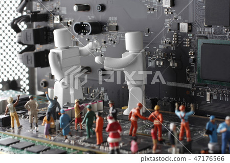 計算機,人類和機器人共存的未來社會 計算機,人類和機器人共存的未來社會 47176566