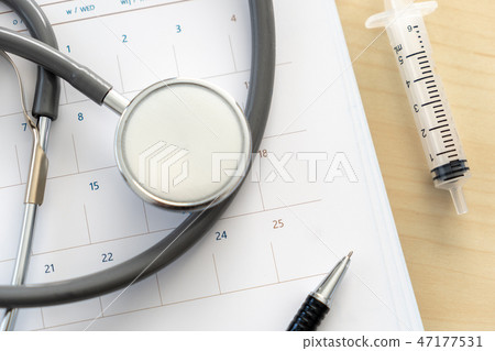 Medical appointment book in the calendar   47177531