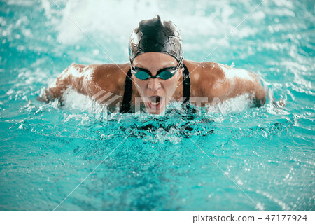 Butterfly Stroke Swimming Champion 47177924