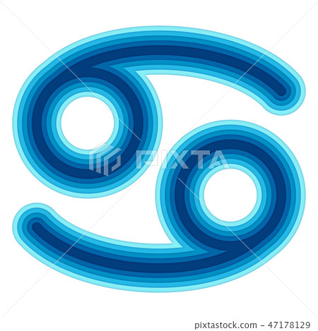 Astrological symbol of Cancer vector paper cut Astrological symbol of Cancer vector paper cut 47178129