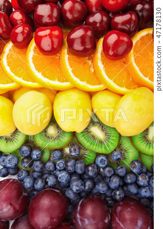 Fresh fruits.Assorted fruits colorful background. Color range Fresh fruits.Assorted fruits colorful background. Color range 47178130