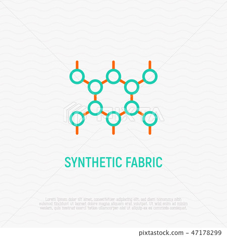 Synthetic fabric thin line icon Synthetic fabric thin line icon 47178299