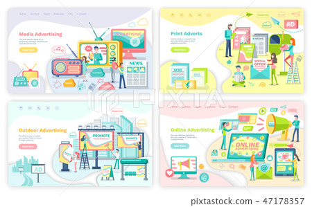 Advertising Services, Means of Advertisement Set Advertising Services, Means of Advertisement Set 47178357