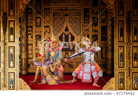 Art culture Thailand Dancing in masked khon 47178482
