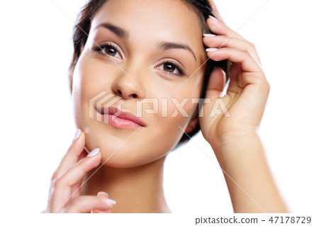 Young woman with smooth skin. Young woman with smooth skin. 47178729