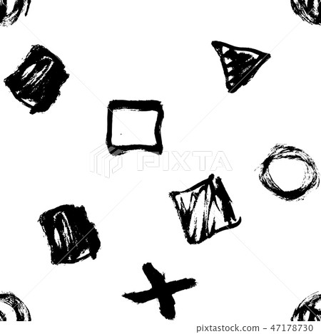 Seamless black and white pattern 47178730