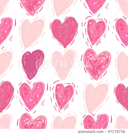 Seamless pattern with hearts. Valentines day background 47178738