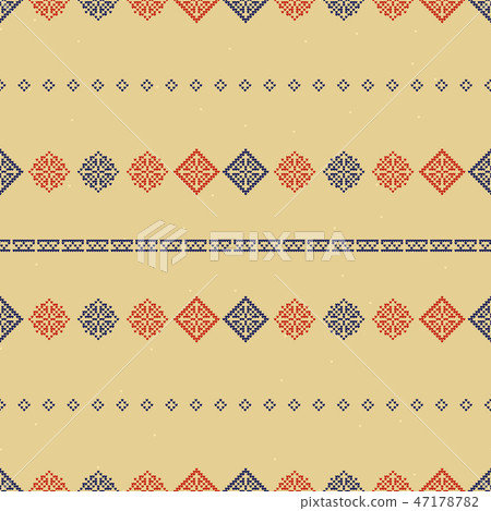 Traditional Norway Style Seamless Knitting Pattern. Abstract ethnic Background. Traditional Norway Style Seamless Knitting Pattern. Abstract ethnic Background. 47178782