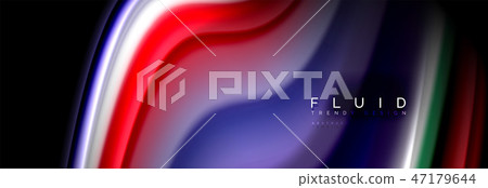 Fluid wave line background or pattern. Geometric technology abstract background. Movement effect. 47179644