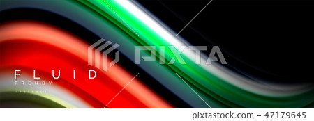 Fluid wave line background or pattern. Geometric technology abstract background. Movement effect. 47179645