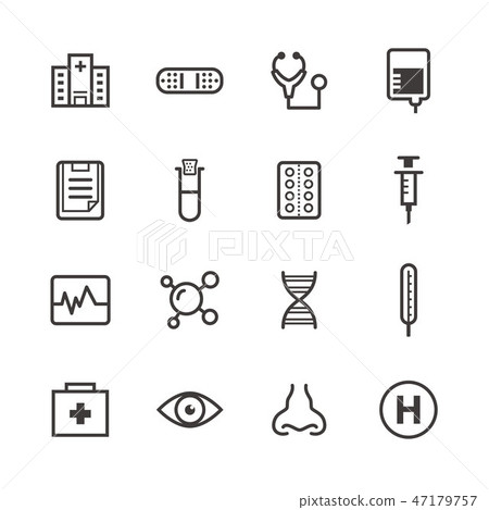 Hospital icon Hospital icon 47179757
