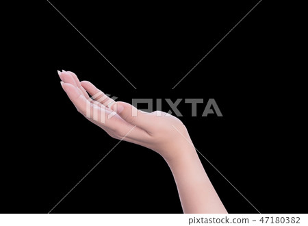 Female hand gems finger lacquer black background darkness female hand woman body care 47180382
