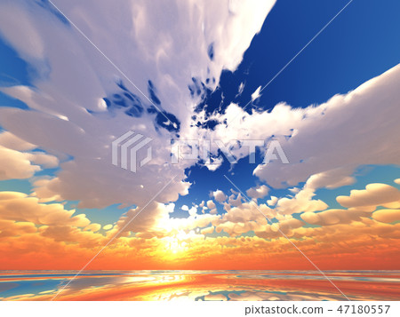 Wind and clouds with the sea Wind and clouds with the sea 47180557