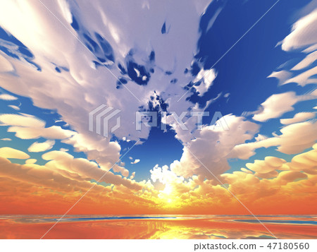 Wind and clouds with the sea Wind and clouds with the sea 47180560