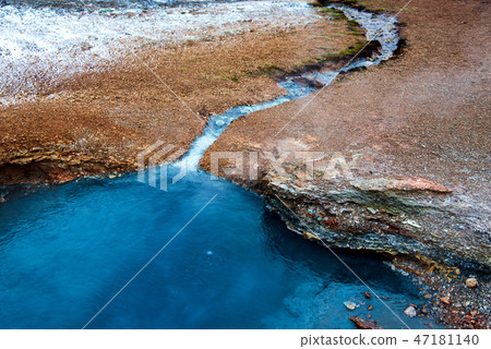 Thermal hot springs near Reykjadalur in Iceland 47181140