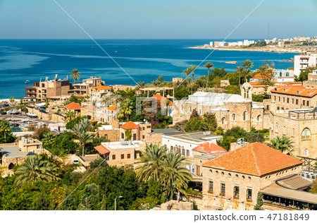 Aerial view of Byblos town in Lebanon 47181849