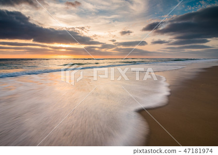 Sunset on the Atlantic coast,Bisacarosse, France Sunset on the Atlantic coast,Bisacarosse, France 47181974