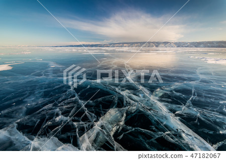 Ice patterns on Lake Baikal. Siberia, Russia 47182067