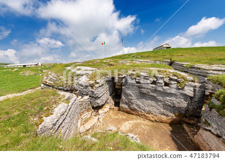 Trenches of the First World War - Lessinia Italy 47183794