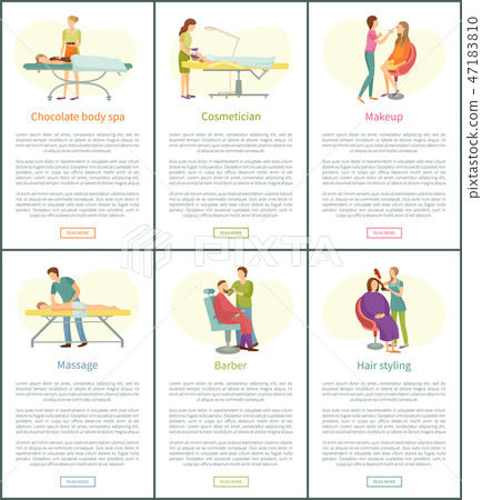 Chocolate Body Spa and Massage Posters Vector Chocolate Body Spa and Massage Posters Vector 47183810