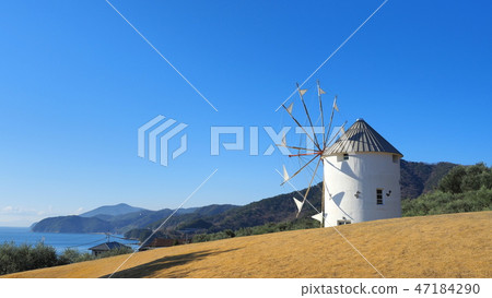Shodoshima Olive Park Greece Windmill 2 Shodoshima Olive Park Greece Windmill 2 47184290