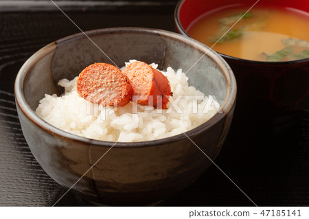 烤鱈魚和米飯 烤鱈魚和米飯 47185141