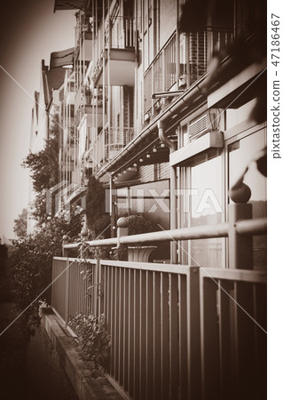 modern buildings with balcony in central Bremen 47186467