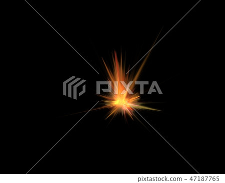 combustion on black background, fractal rendered illustration 47187765
